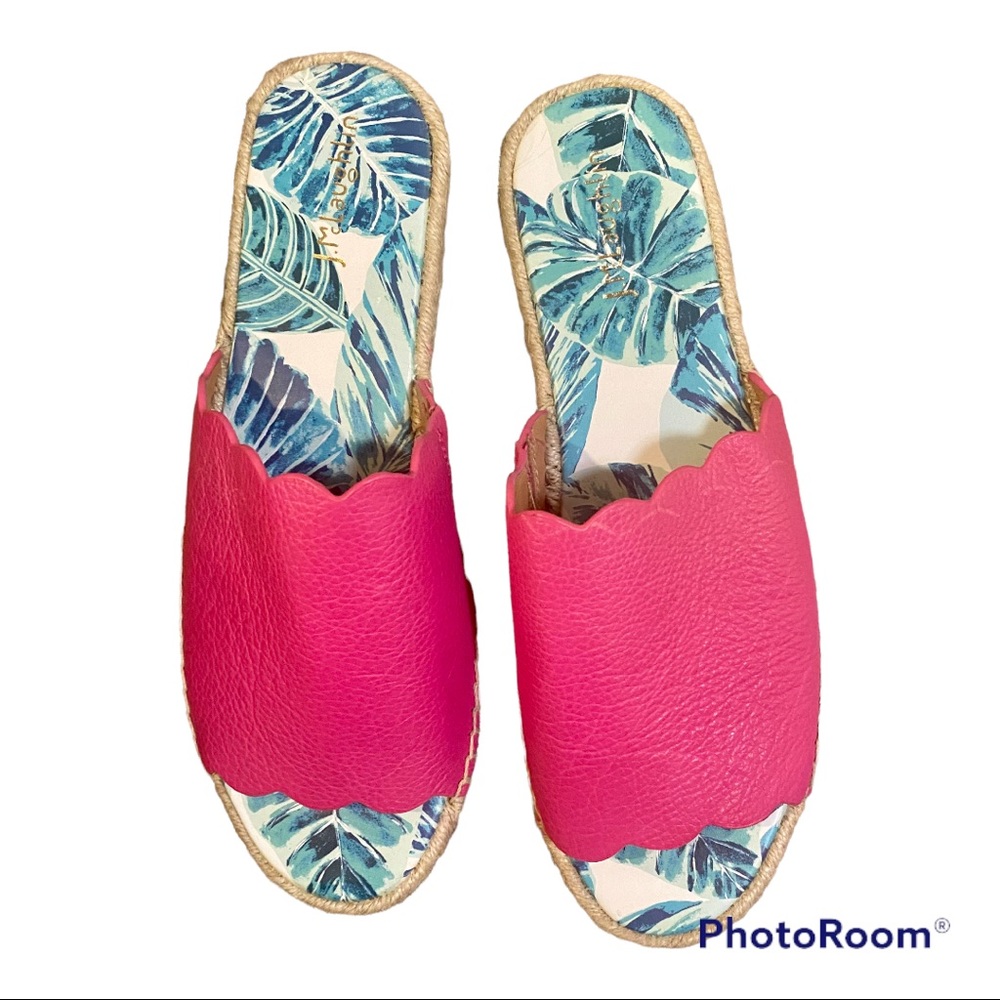 J. McLaughlin Aries Slides-Pink Peony - size 11 -NEW